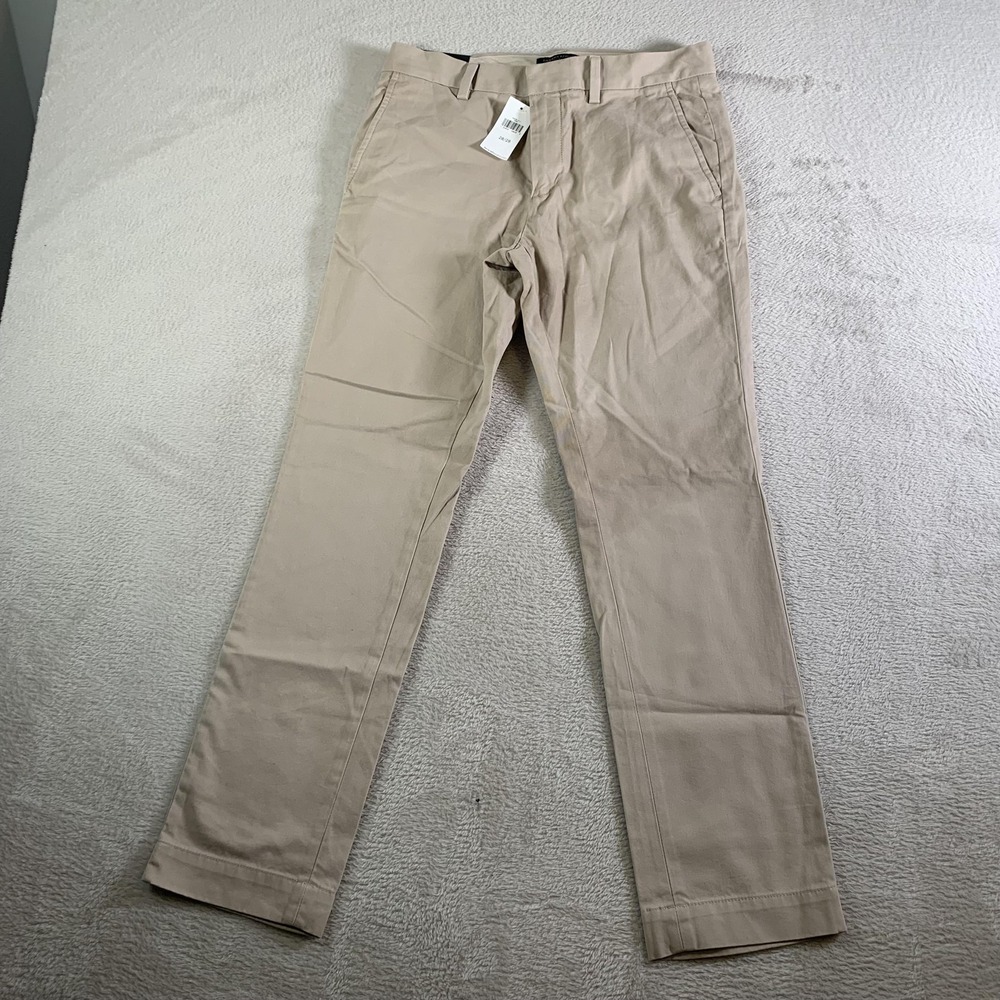 Banana Republic Pants Men 30x28(Tag 28x28) Beige Aiden Chino Slim Fit Cotton NEW